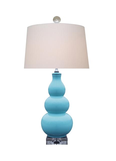 Triple Gourd Lamp 22"H