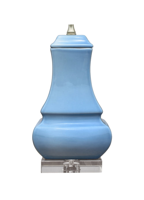 Porcelain Gourd Lamp in Ice Blue