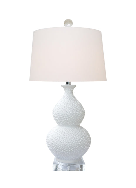Porcelain Pearl White Double Gourd Lamp