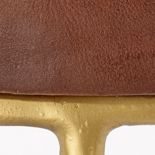 Jamie Young Henry Round Leather Bar Stool