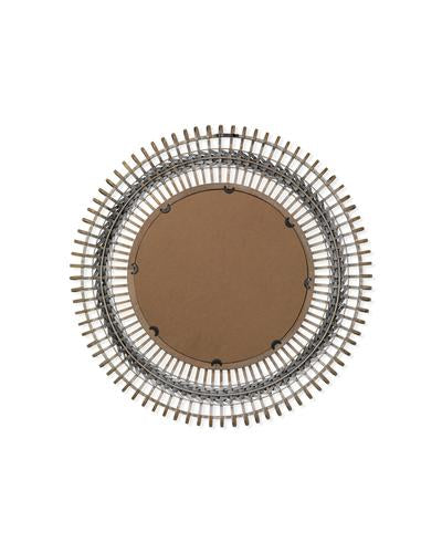 Jamie Young Grove Braided Mirror In Grey & Natural Bamboo