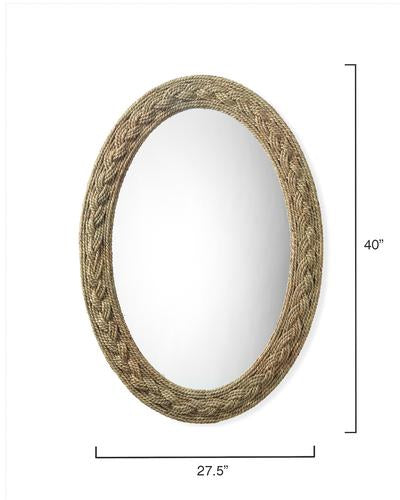 Lark Braided Oval Mirror