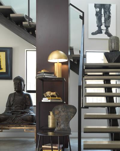 Felix Table Lamp In Antique Brass Metal Lifestyle by JY