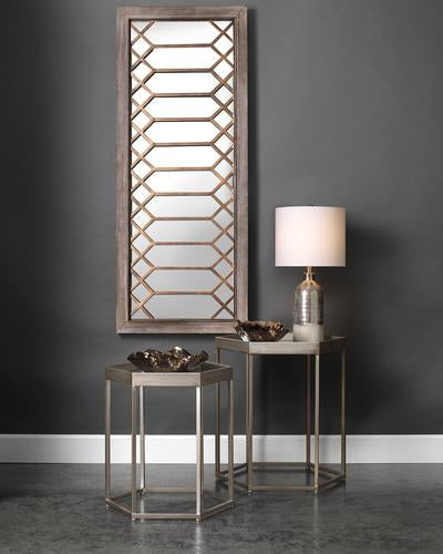 Varnish Table Lamp In Silvered Taupe & Off White Ceramic Lifestyle by JY