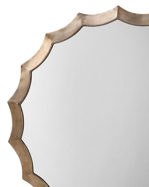 Round Scalloped Mirror