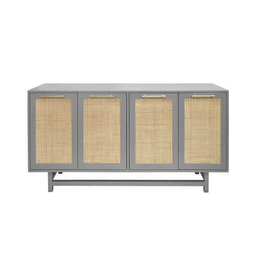 Worlds Away Macon Cabinet in Gray