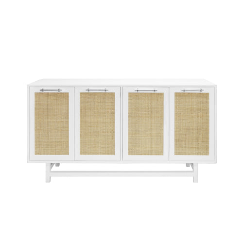 Worlds Away Macon Cabinet or Sideboard in White