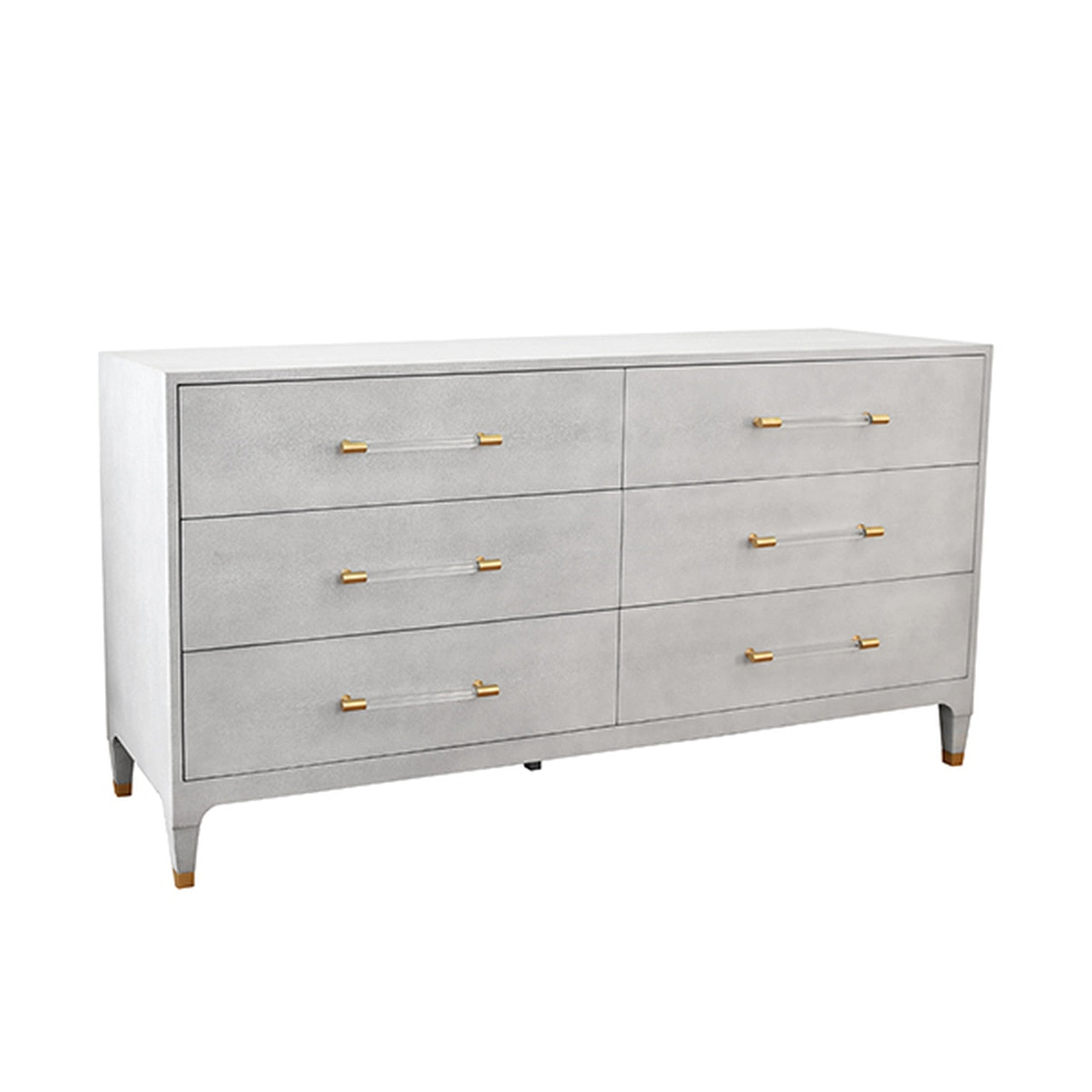 Worlds Away Maren Dresser, Textured White Linen