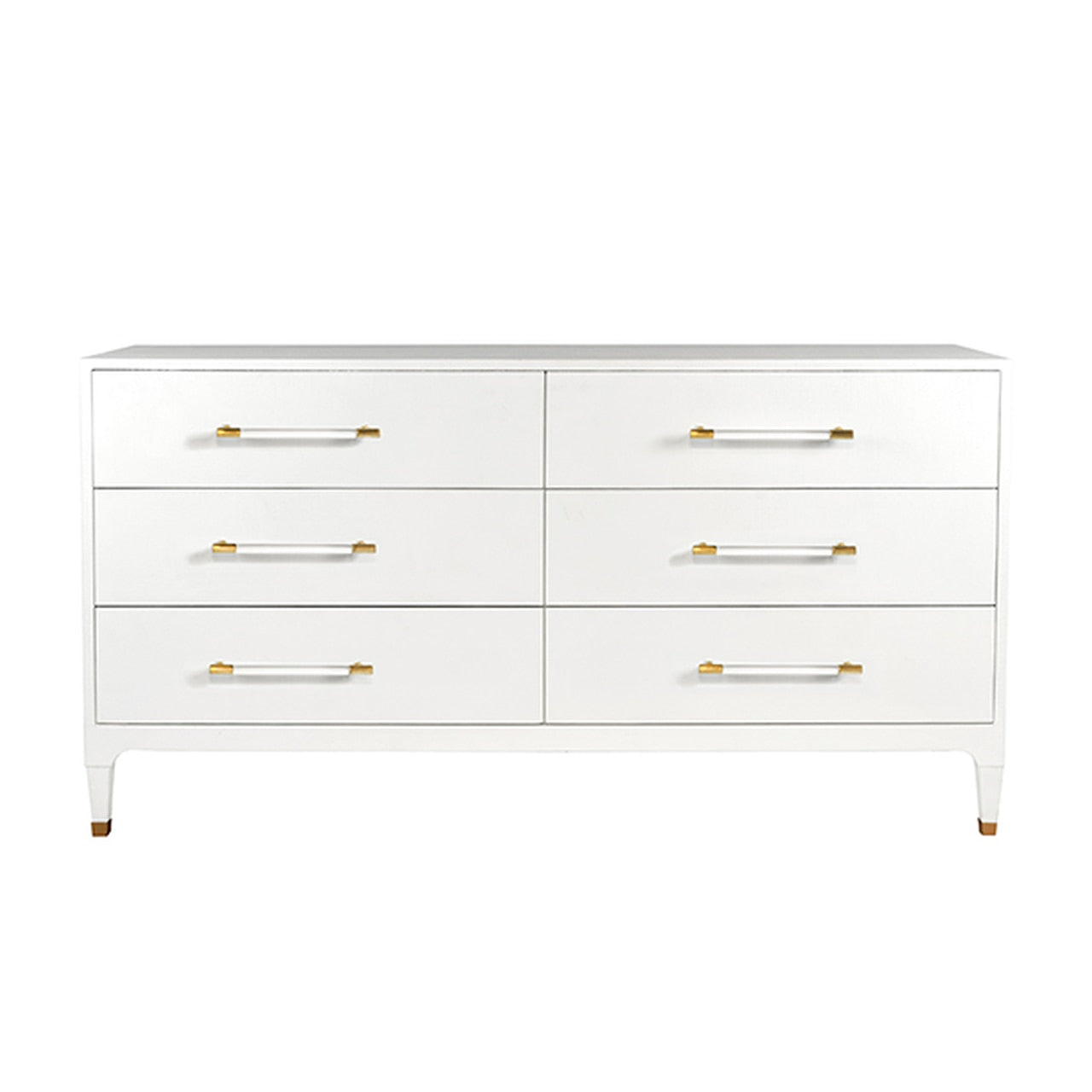 Worlds Away Maren 6 Drawer Chest - Textured White Linen Worlds Away Maren 6 Drawer Chest - Textured White Linen