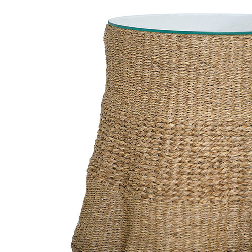 Worlds Away Misha Seagrass Side Table