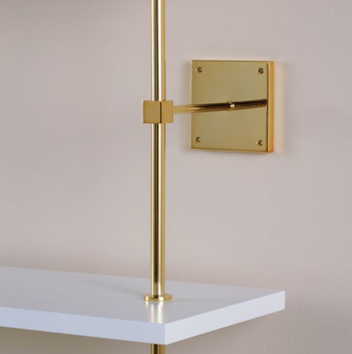 Marais 3-Tier White and Gold Shelf by Port 68