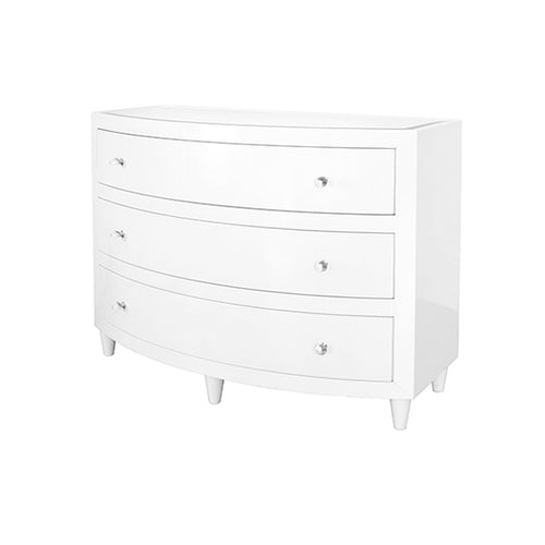 Natalie Chest in White Lacquer by Worlds Away