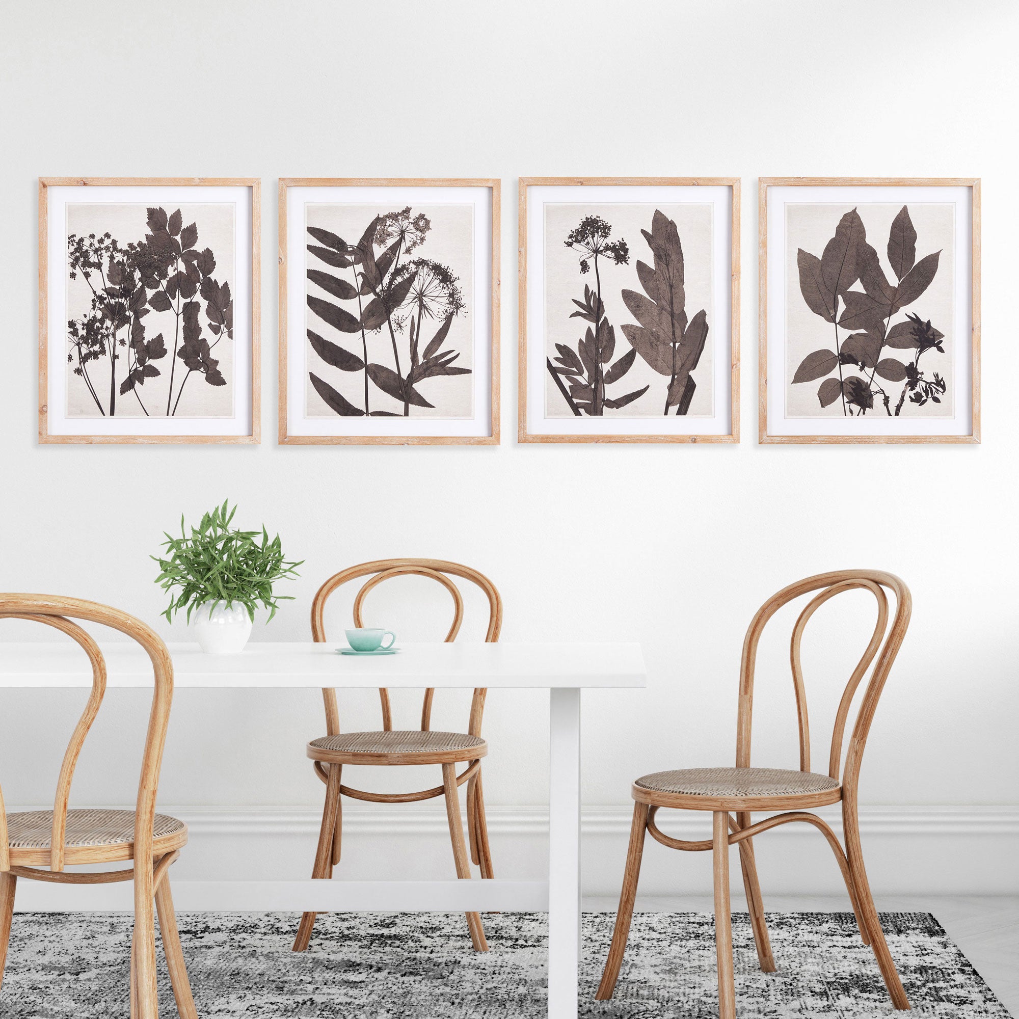 Pressed Foliage Prints St/4
