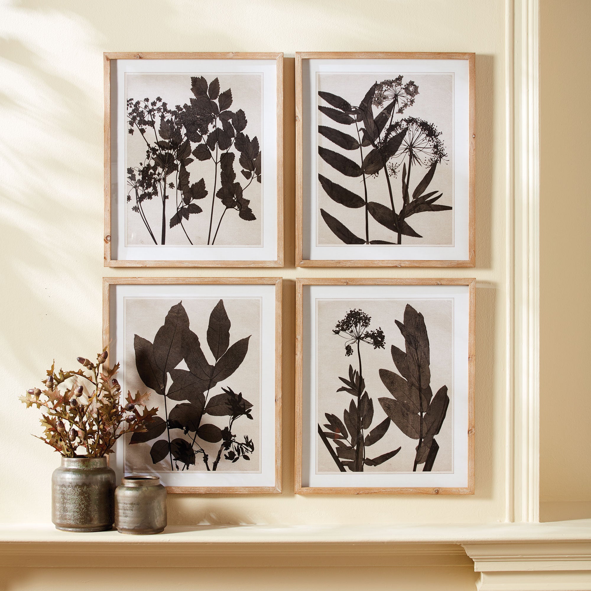 Pressed Foliage Prints St/4
