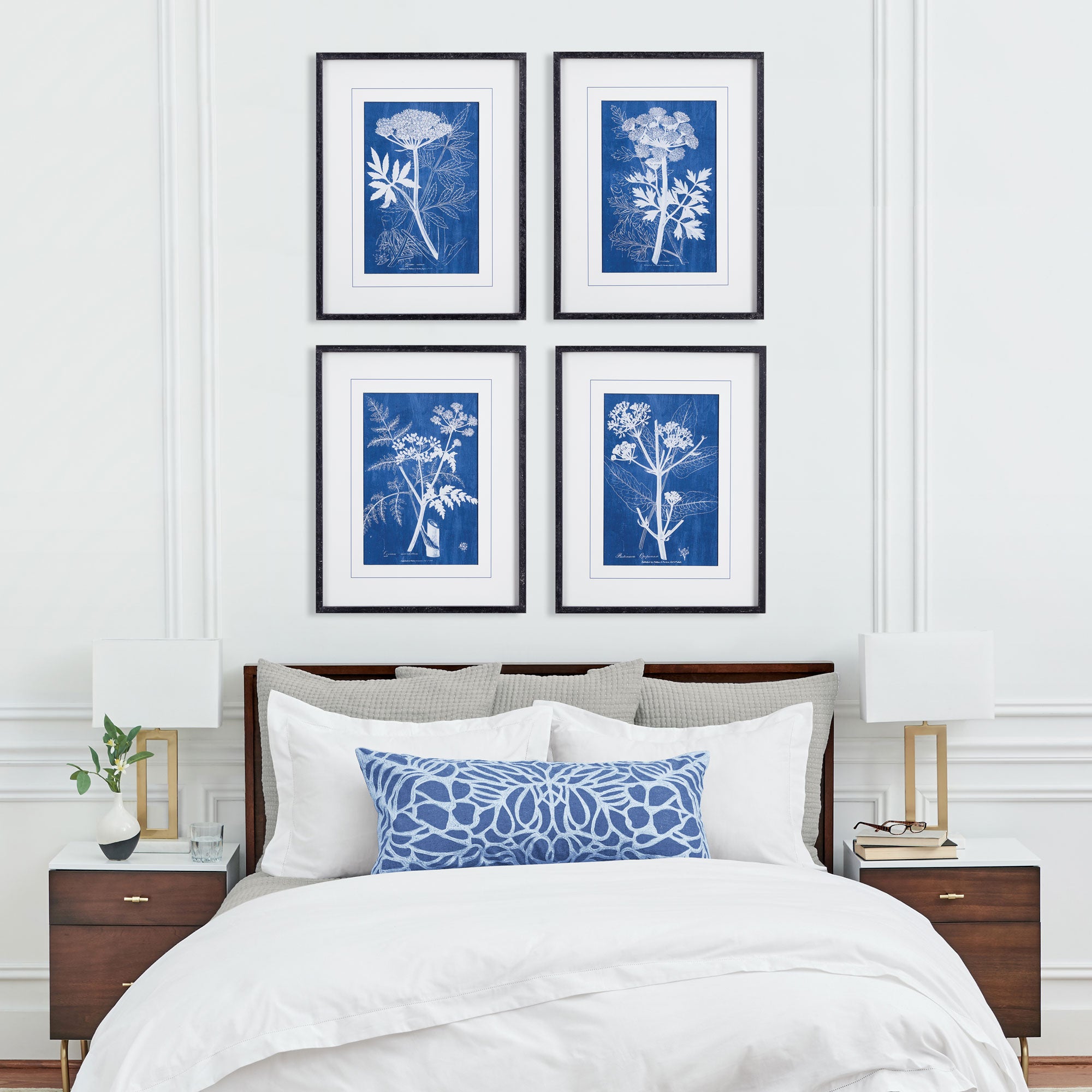 Cyanotype Queen Annes Lace Prints St/4