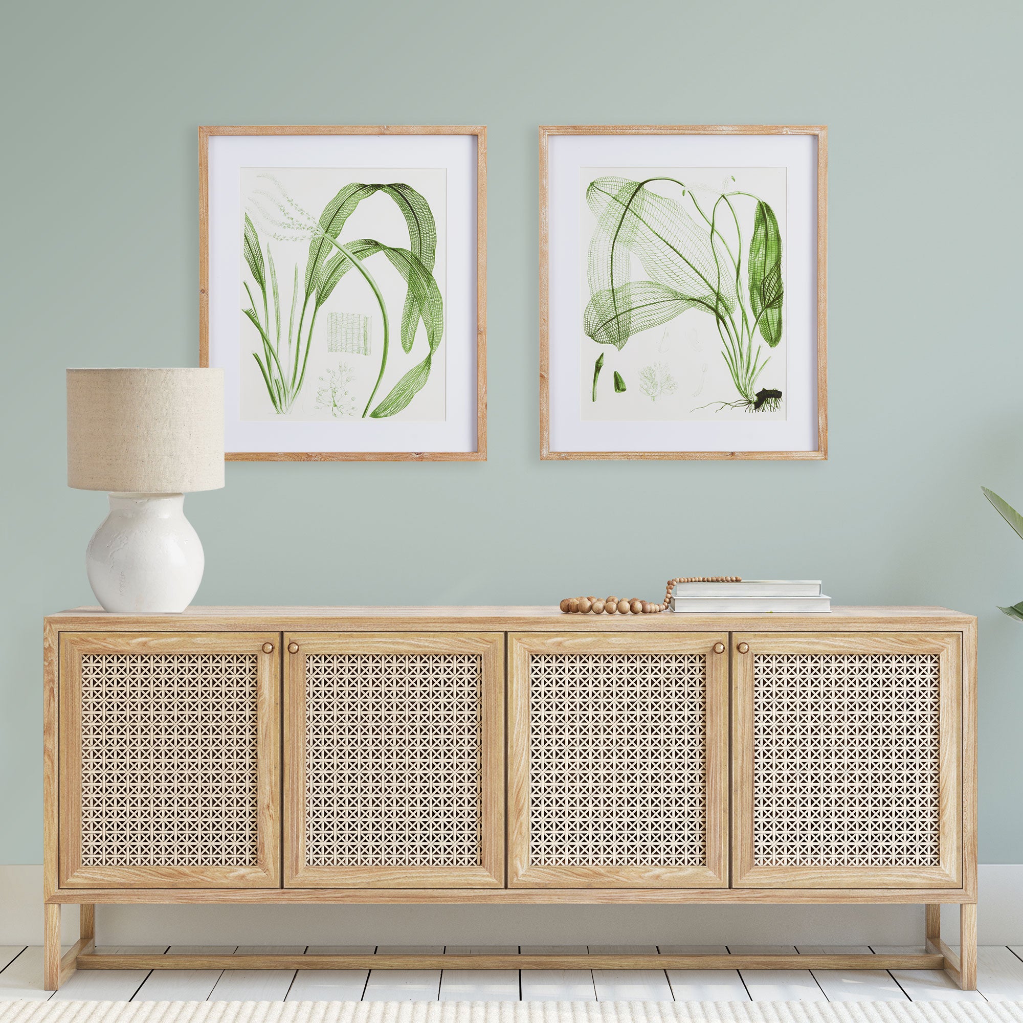 Aquatic Leaf Prints St/2