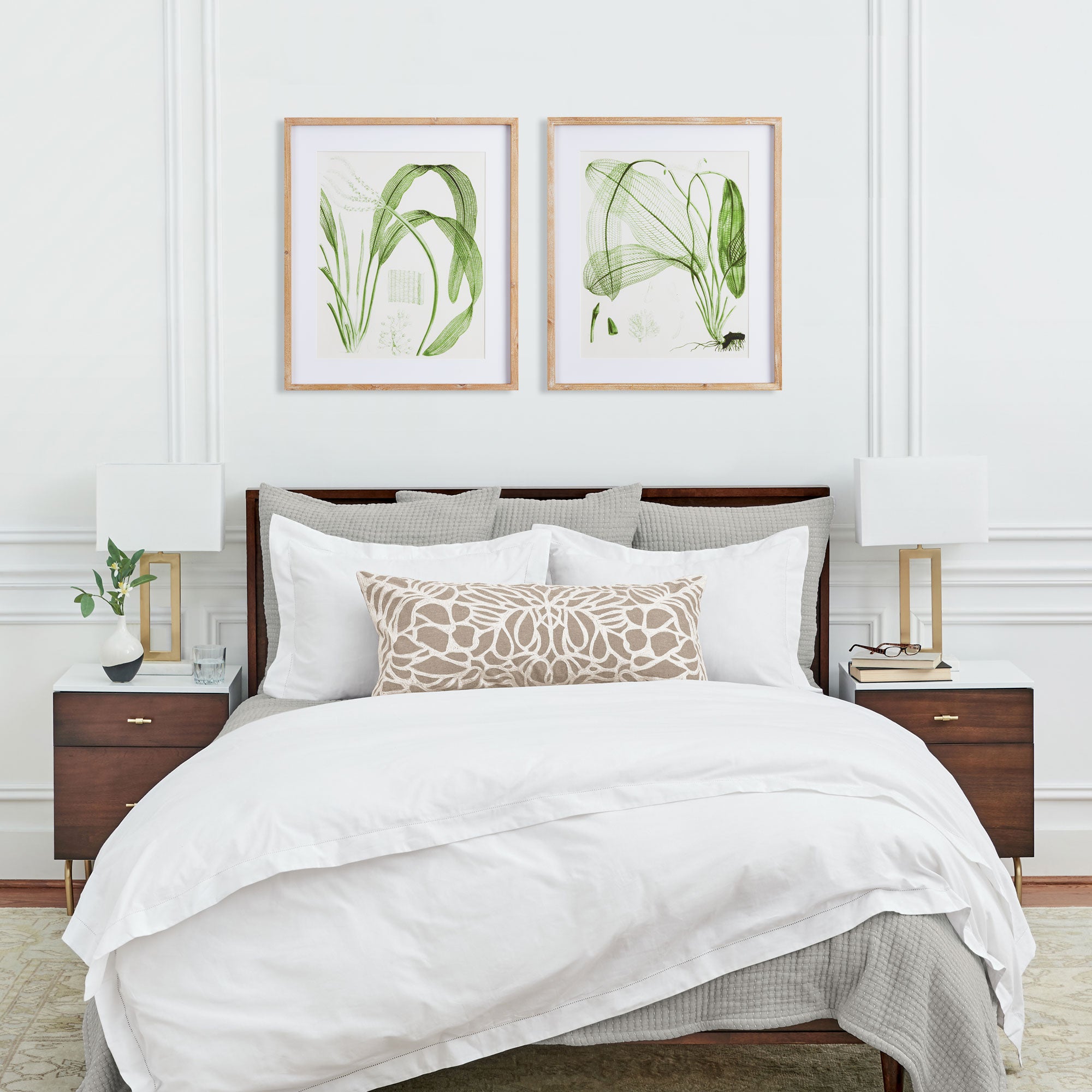 Aquatic Leaf Prints St/2