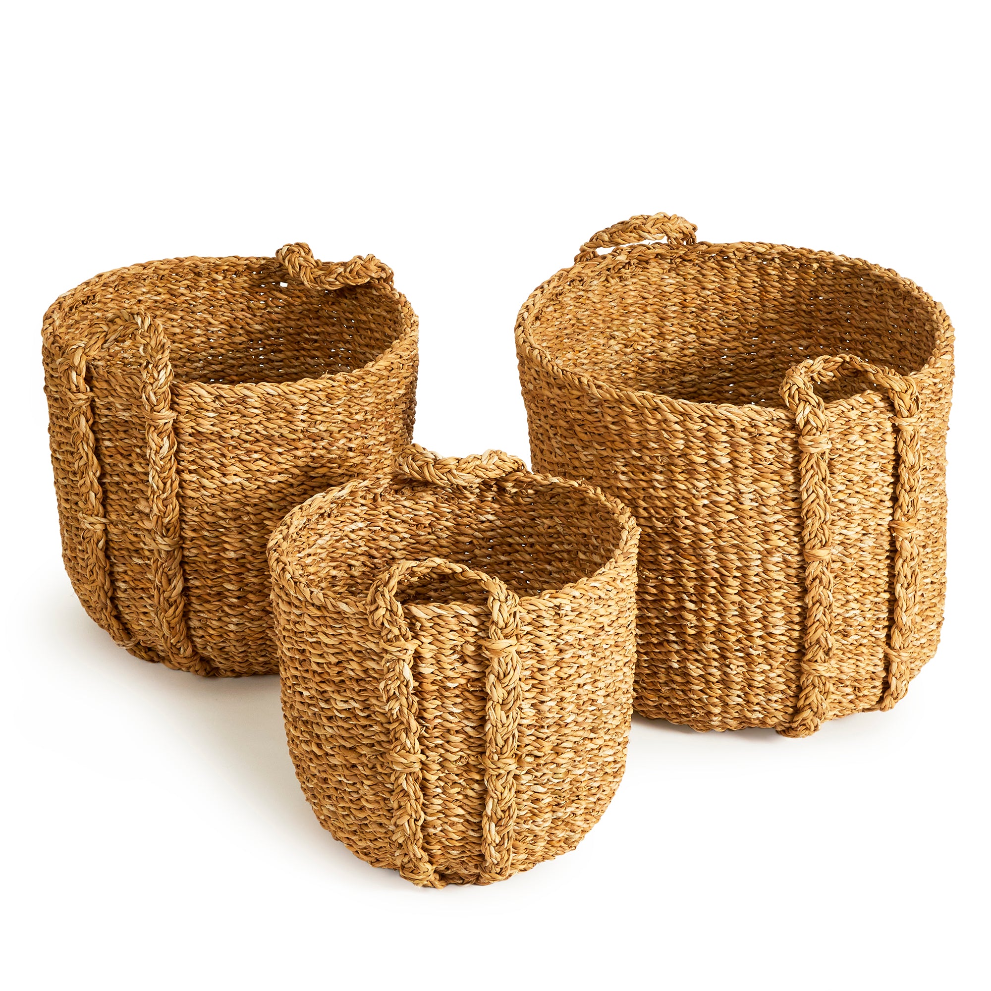 Seagrass Round Drum Baskets St/3