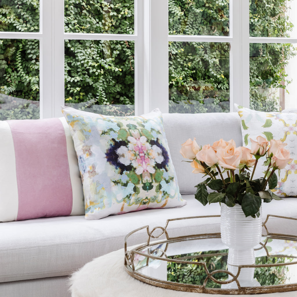 Laura Park Nantucket Bloom Linen Cotton Pillow