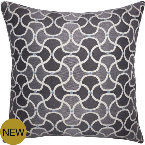 Outdoor Lanai Charcoal Pillow by Square Feathers