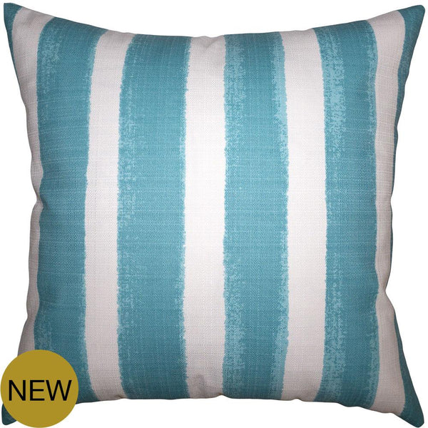 Outdoor Nassau Aqua Pillow by Square Feathers