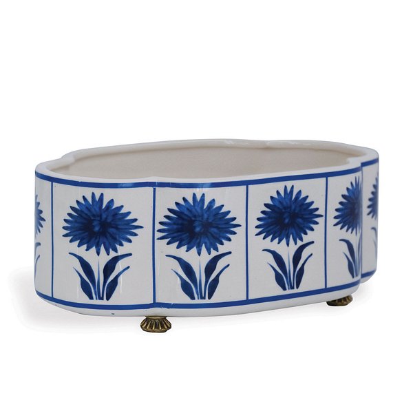 Williamsburg for Port 68 Hannah Scallop Planter in Blue