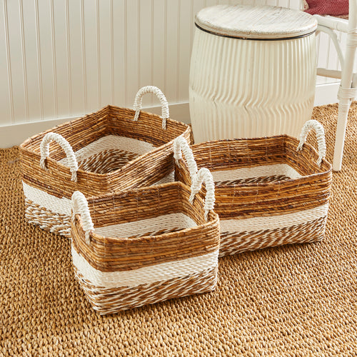 Key Largo Rectangular Baskets, Set Of 3