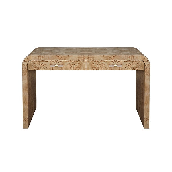 Worlds Away Petra Burl Wood Desk
