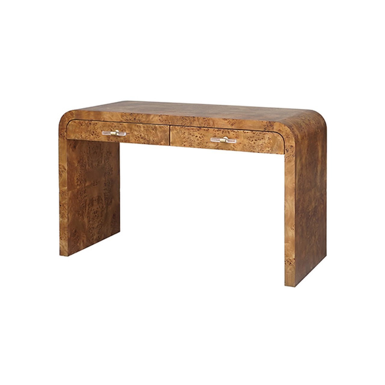 Worlds Away Petra Desk in Burl Wood