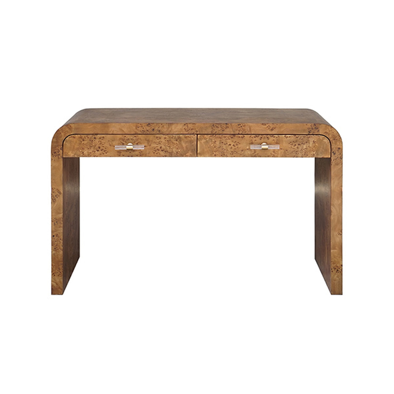 Worlds Away Petra Desk in Burl Wood