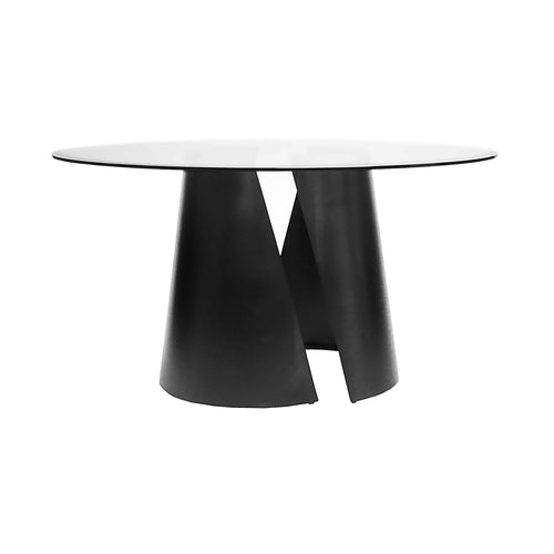 Worlds Away Portia Dining Table in Black