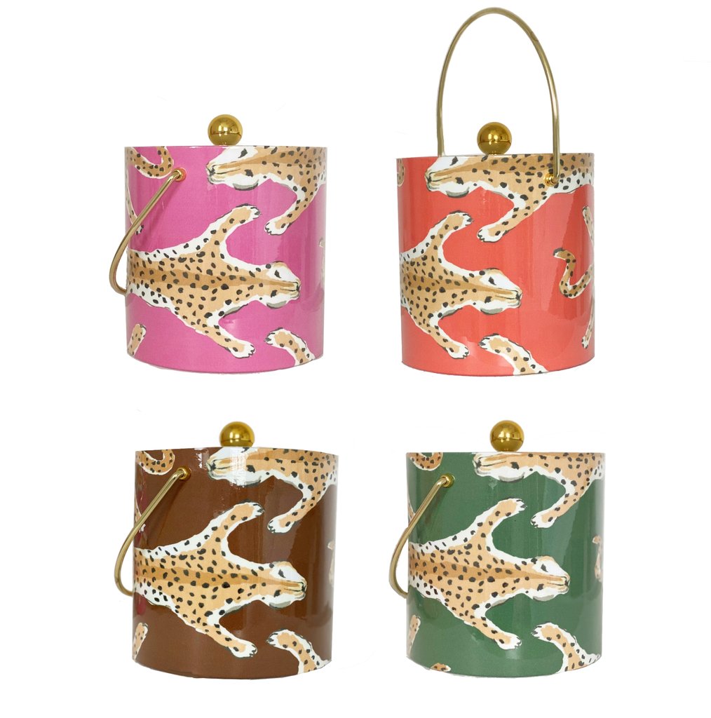 Dana Gibson Leopard Ice Bucket