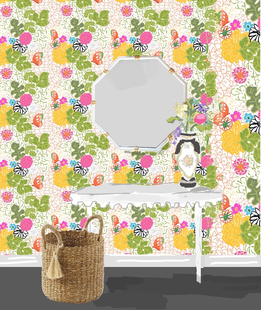 Dana Gibson Bamboo Mirror