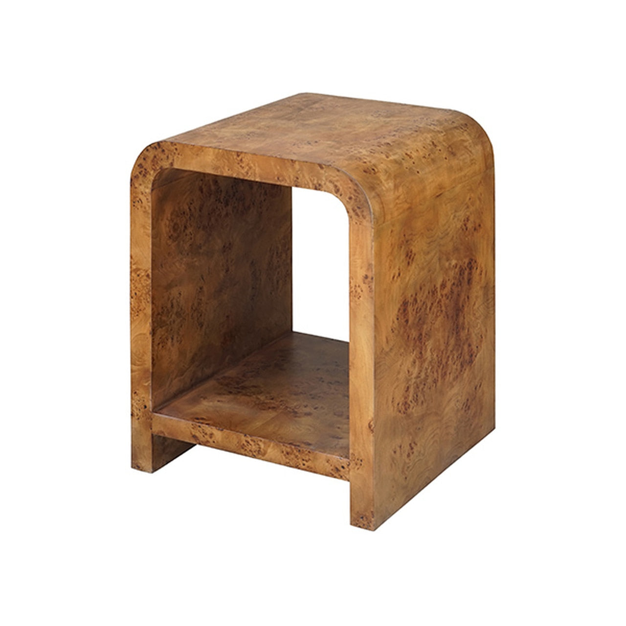 Worlds Away Putnam Burl Wood Side Table