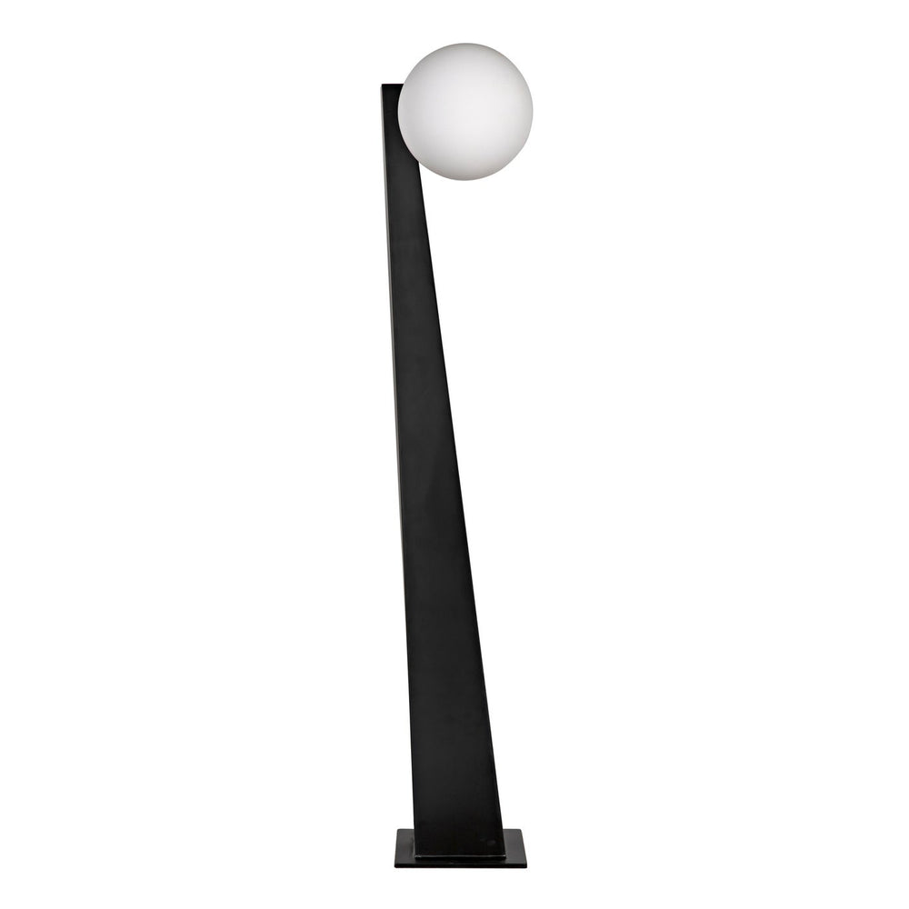 Noir Roy Floor Lamp, Black Metal