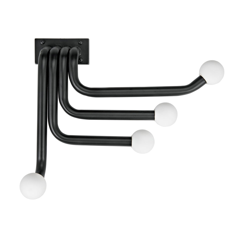 Noir Sweeny Sconce, Black Metal