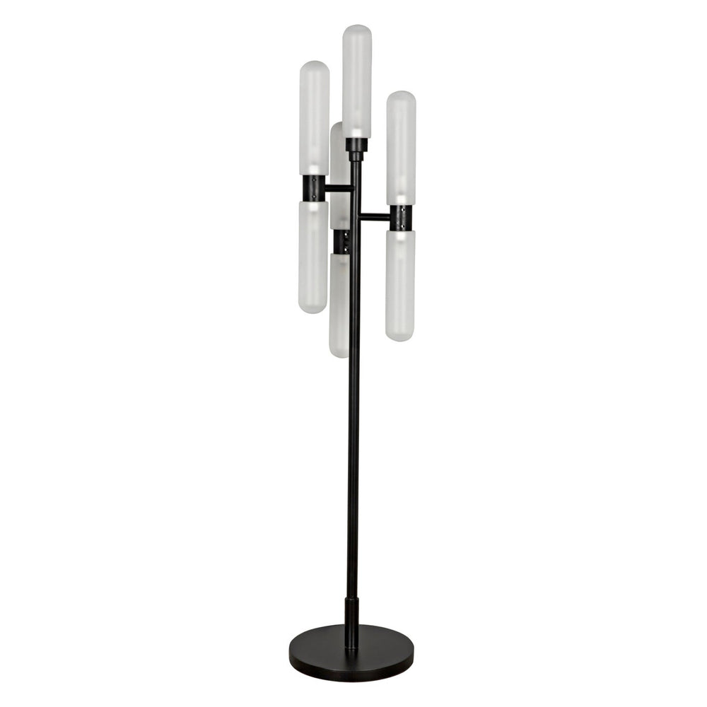 Noir Dominique Floor Lamp, Black Metal