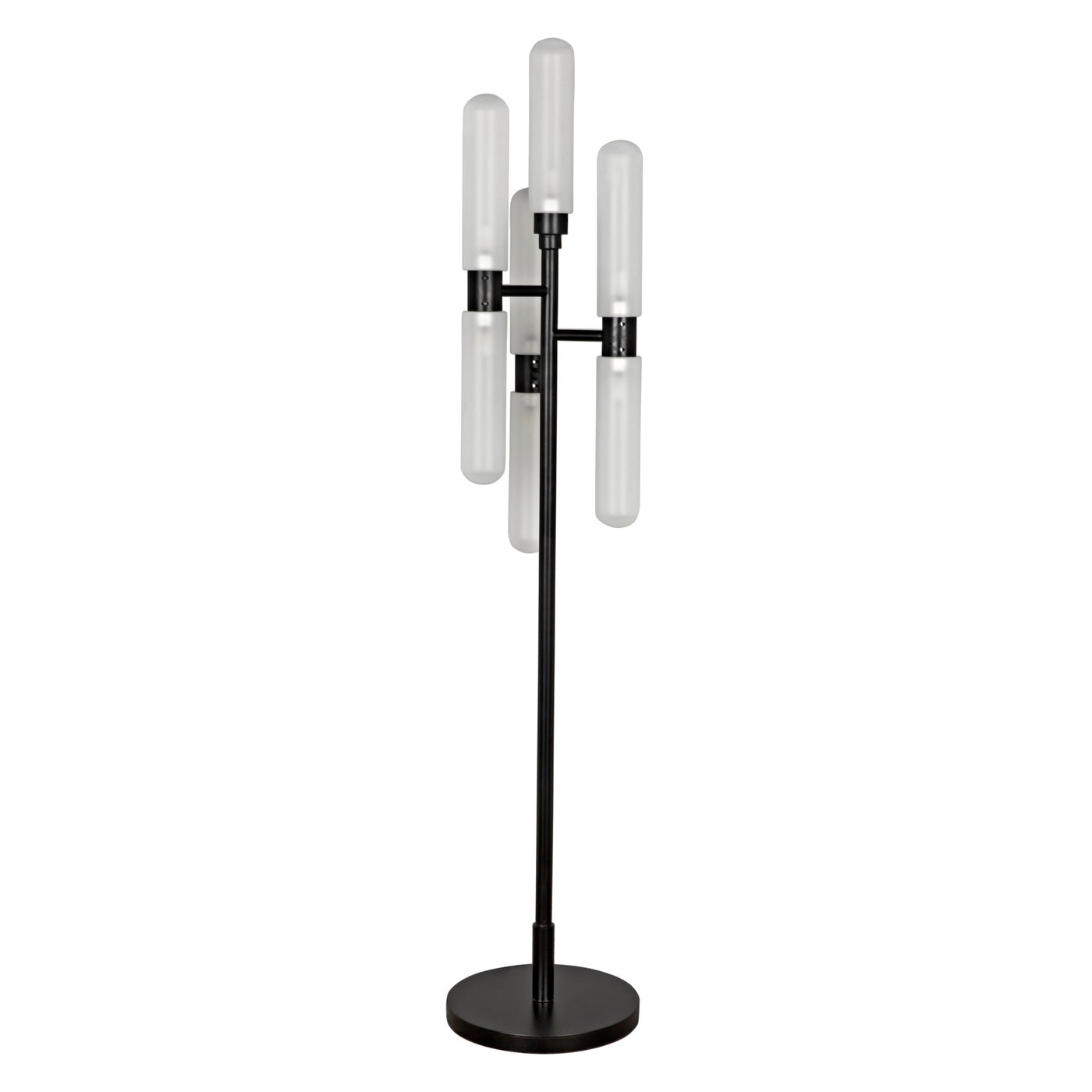 Noir Dominique Floor Lamp, Black Metal