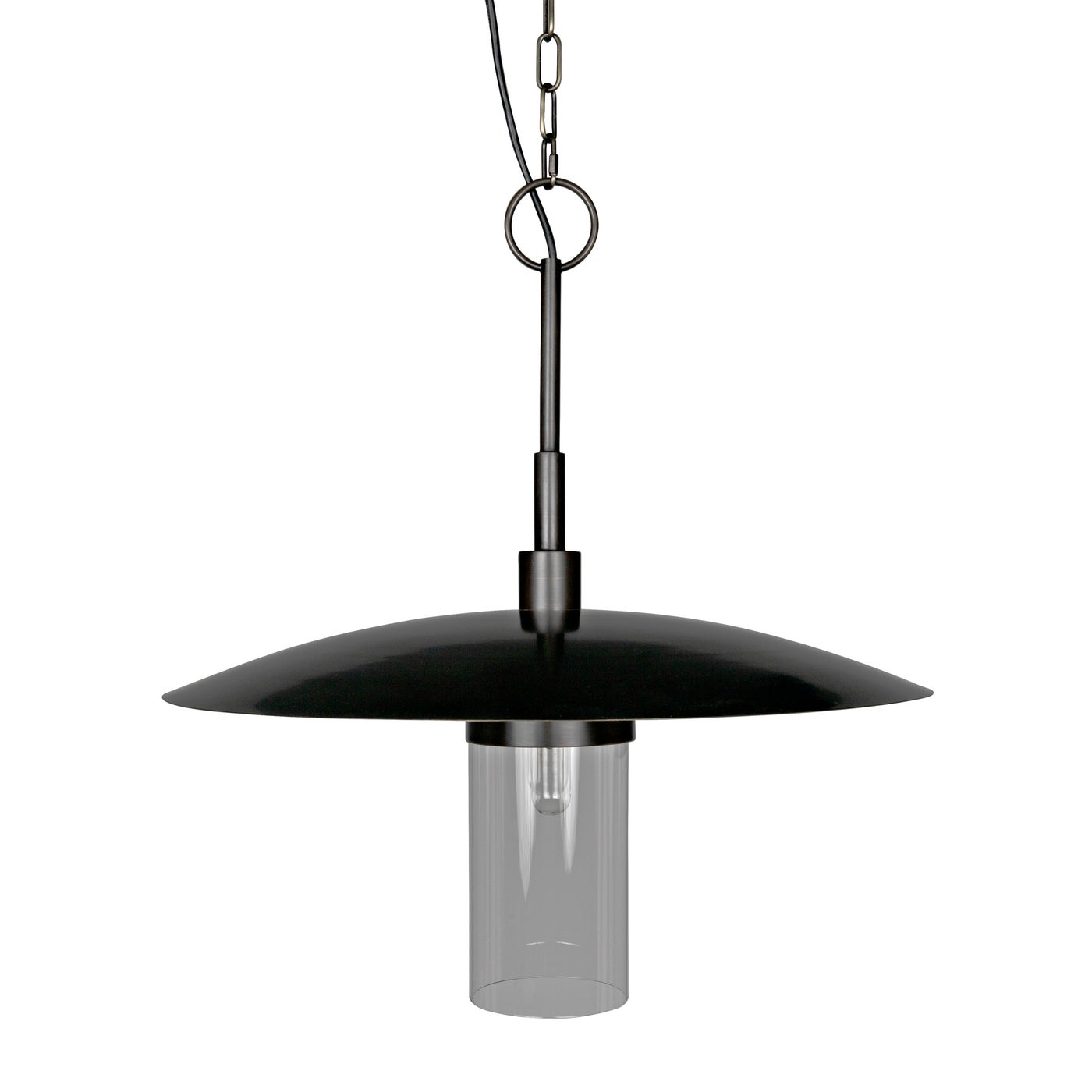 Noir Anton Pendant, Metal With Aged Brass Finish