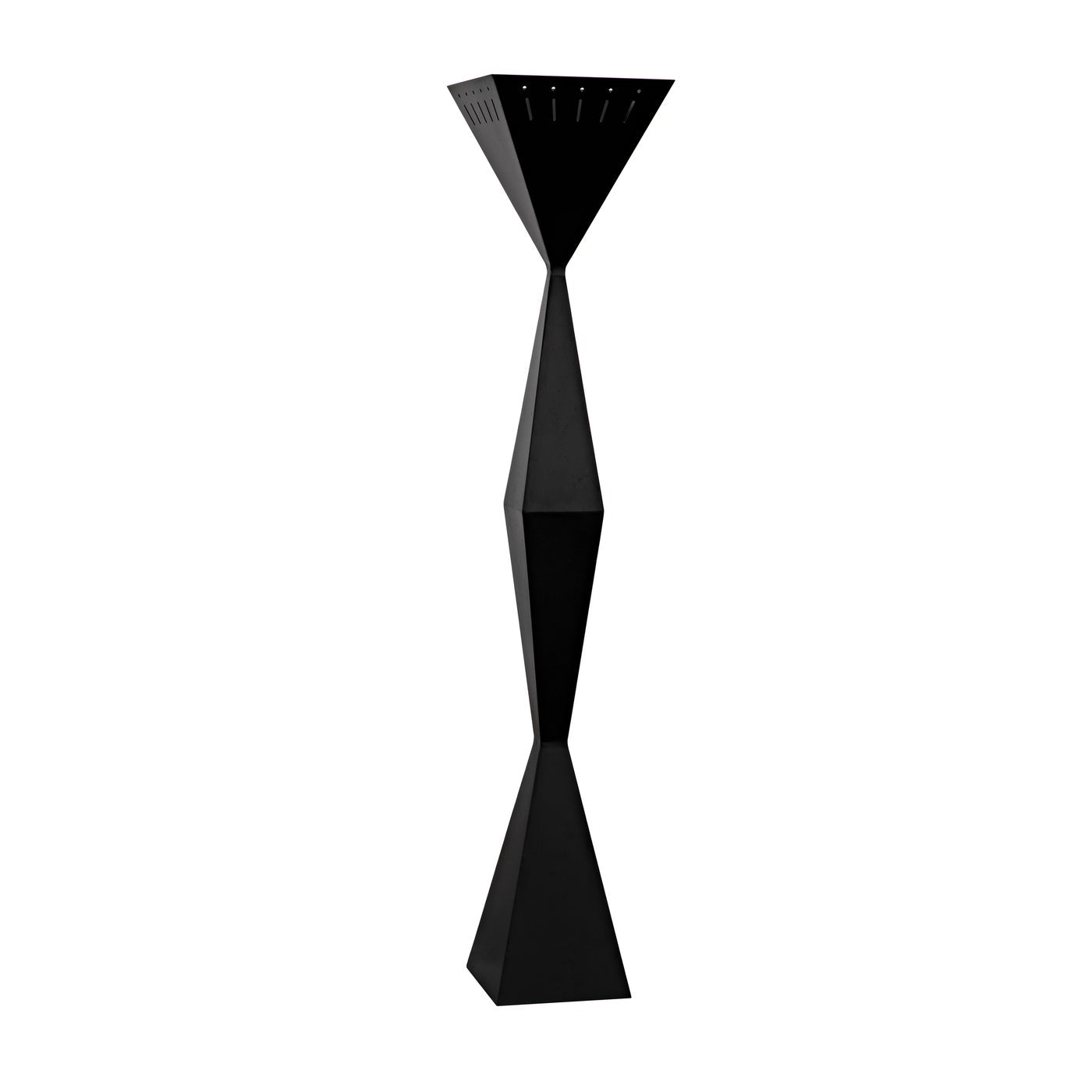 Noir Brixton Floor Lamp, Black Steel