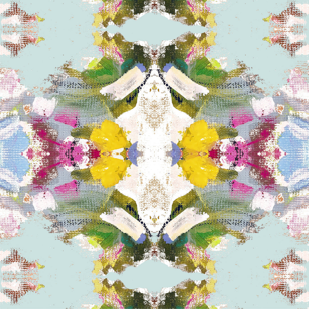 Poppy Blue Pillow Sham by Laura Park