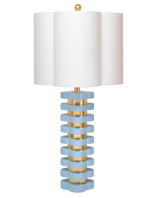 Couture Lighting Quatrefoil Lamp in Light Blue