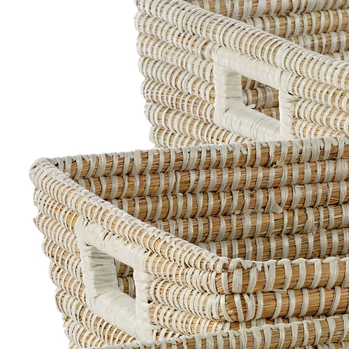 Rivergrass Rectangular Baskets With Handles, Set Of 3