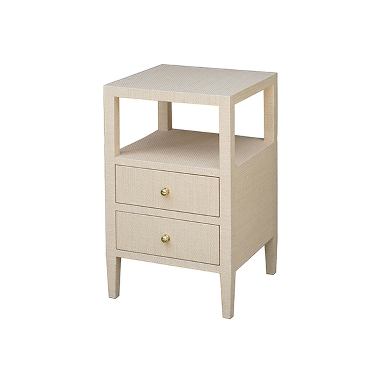 Worlds Away Roscoe Grasscloth Nightstand