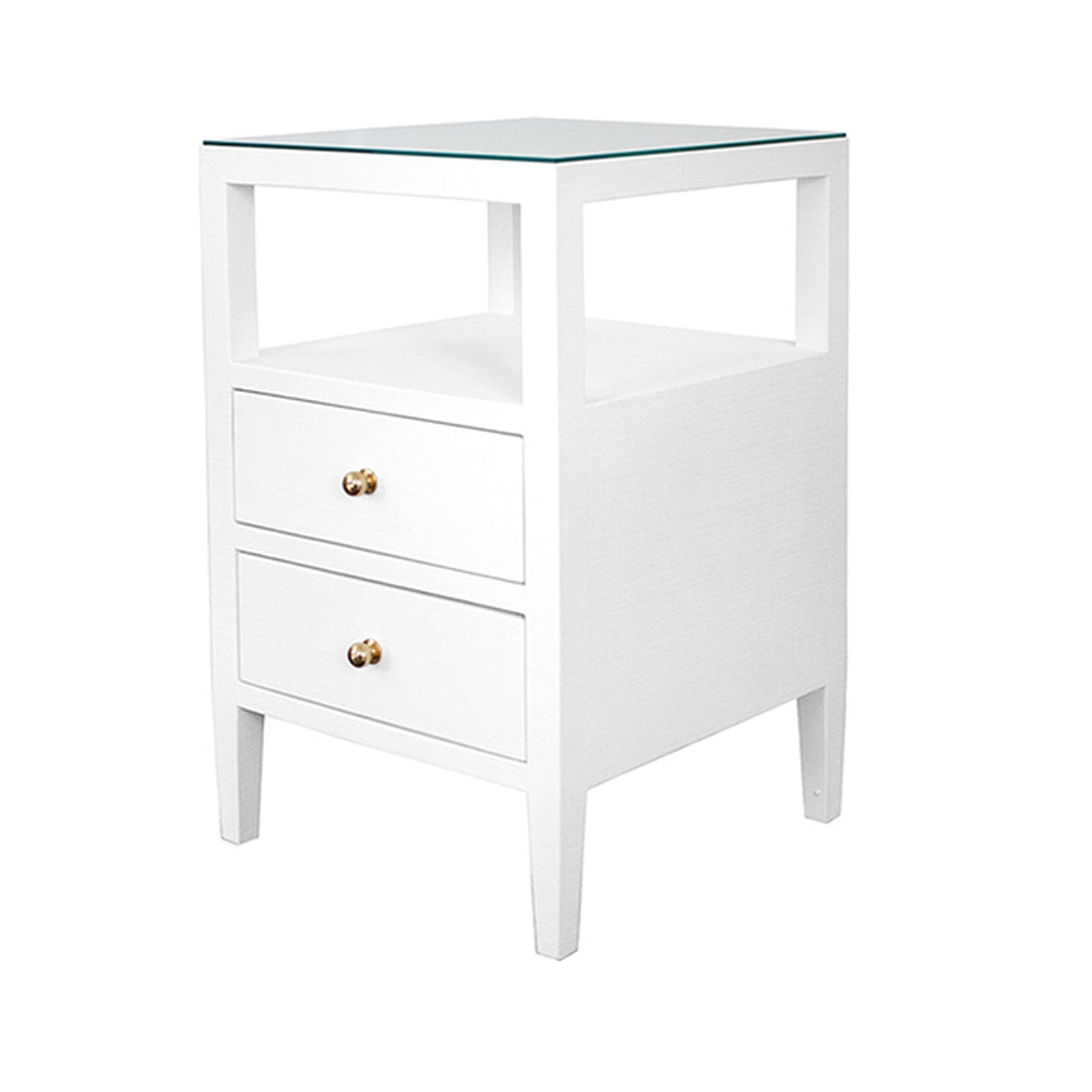 Worlds Away Roscoe Grasscloth Nightstand