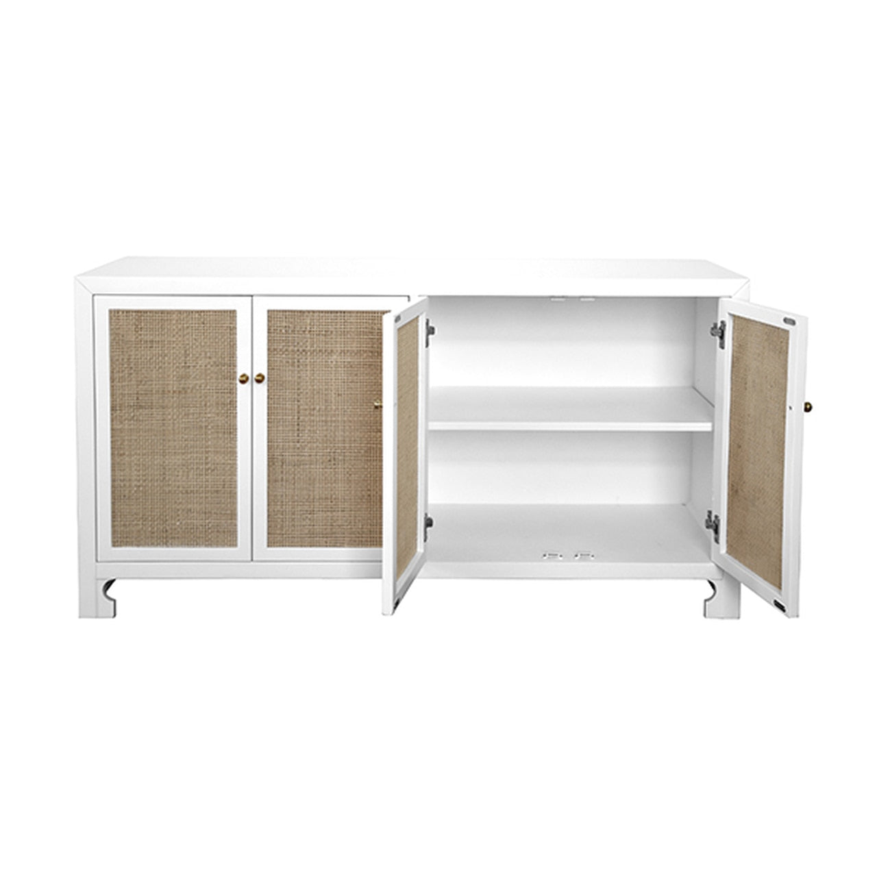 Worlds Away Sofia Cabinet in White