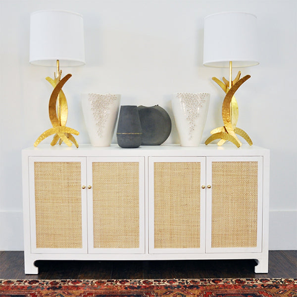 Worlds Away Sofia Cabinet in White