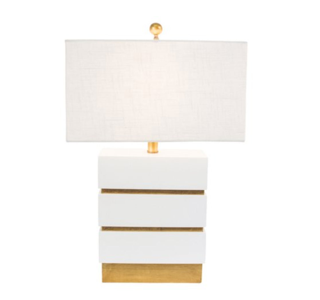 San Simeon Table Lamp in Gloss White by Couture Lamps