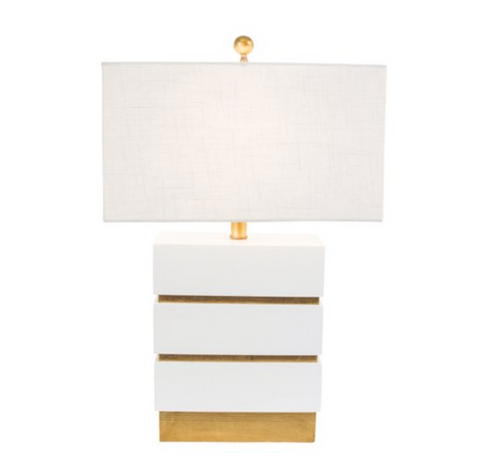 San Simeon Table Lamp in Gloss White by Couture Lamps