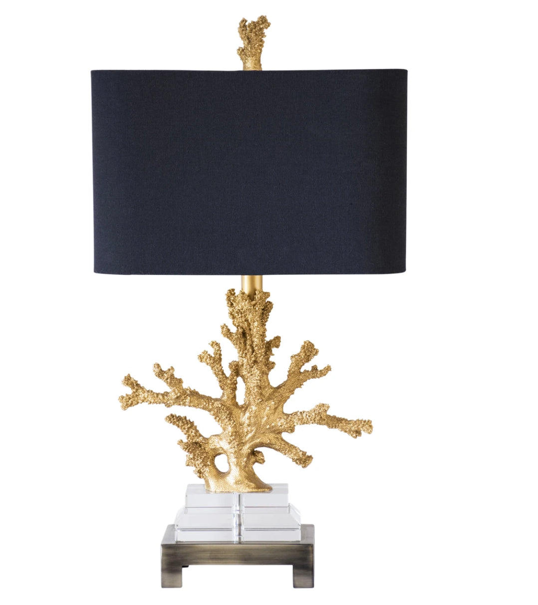 Gold Coral Table Lamp by Couture Lamps